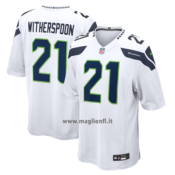 Maglia NFL Game Seattle Seahawks Devon Witherspoon Away Bianco